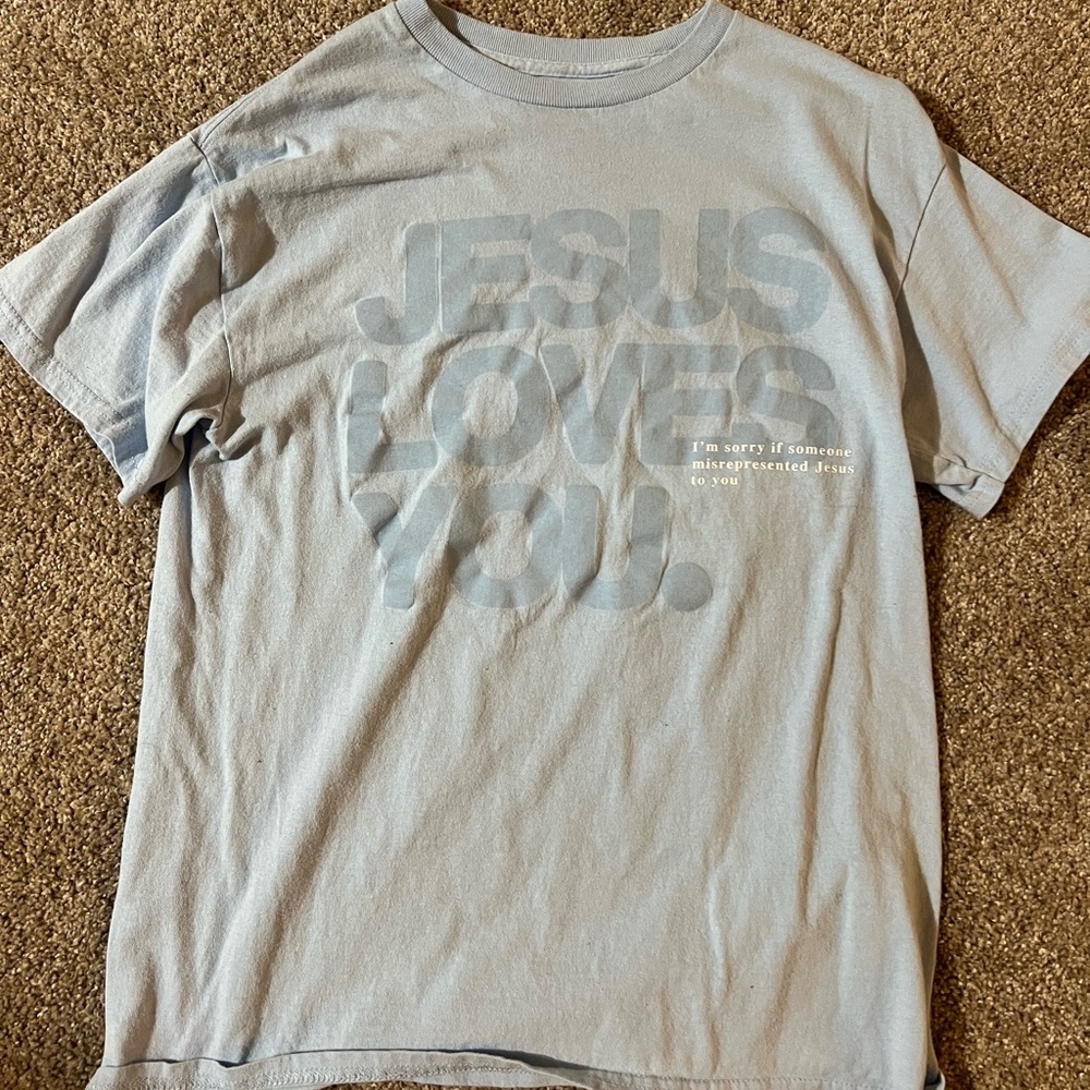 Jesus Loves You Blue Tee - Unisex Medium